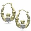 Banter Claddagh Hoop Earrings In 10K Two-Tone Gold Earrings