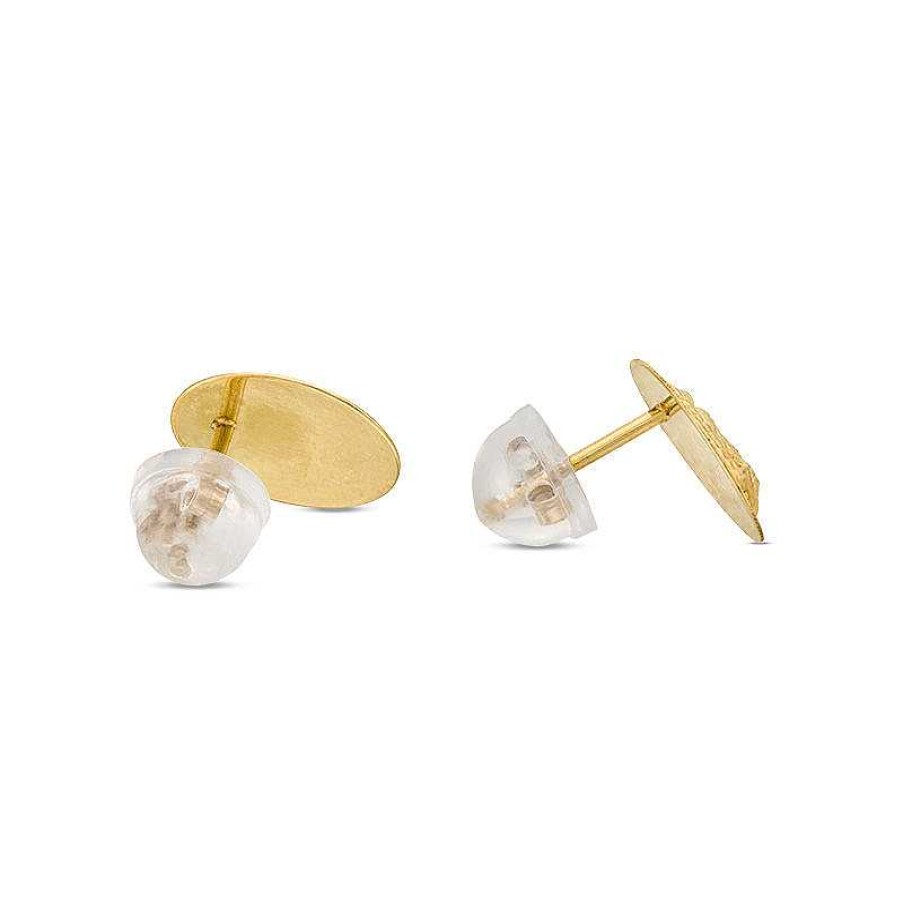 Banter Diamond-Cut Oval Virgin Mary Stud Earrings In 10K Gold Earrings