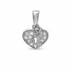 Banter Cubic Zirconia Heart Key Charm In Sterling Silver Charms