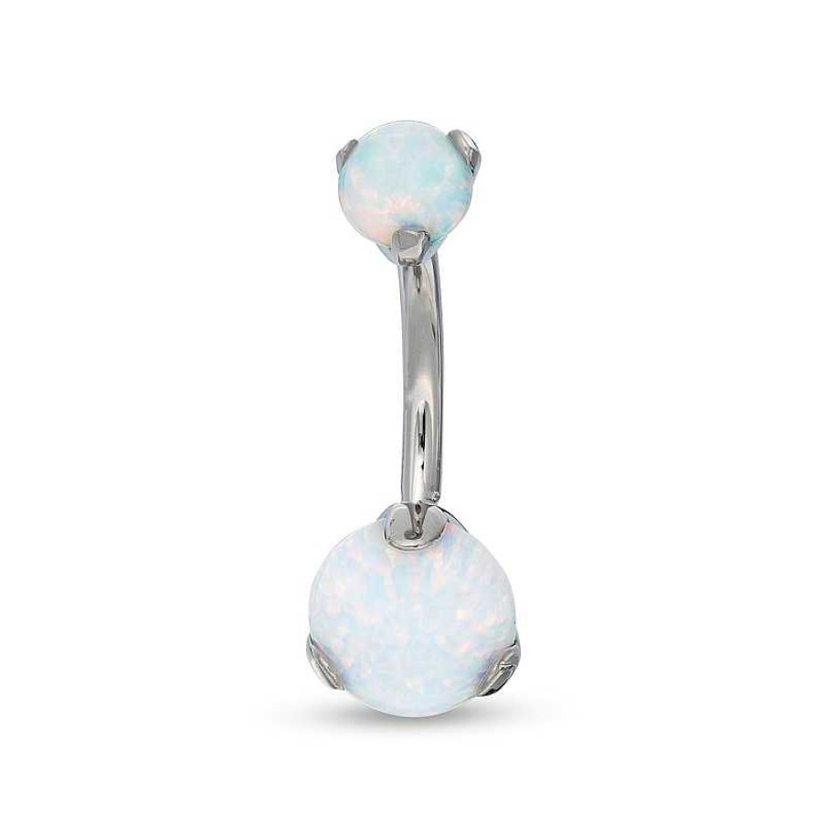 Banter Titanium Simulated Opal Belly Button Ring - 14G 7/16" Belly Button