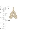 Banter Cubic Zirconia Puffed "A" Necklace Charm In 10K Semi-Solid Gold Charms