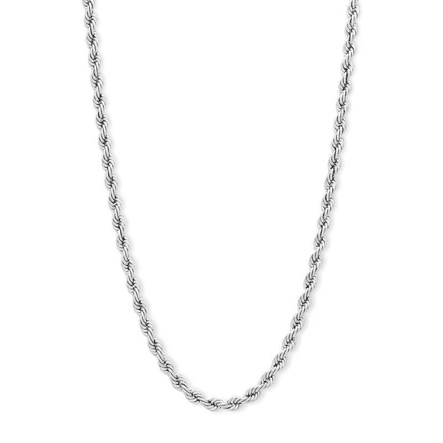 Banter 10K Hollow White Gold Rope Chain - 22" Necklaces