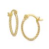 Banter 10K Gold Twisted Baby Hoop Earrings Earrings