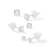 Banter Solid Sterling Silver Cz Stud Set Earrings