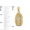 Banter Diamond-Cut Our Lady Of Guadalupe Oval Two-Tone Necklace Charm In 10K Solid Gold Charms