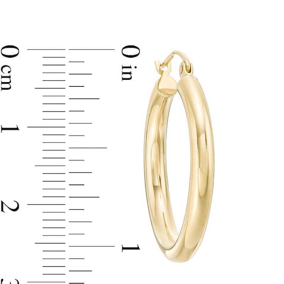 Banter 25Mm Hoop Earrings In 14K Tube Hollow Gold Earrings