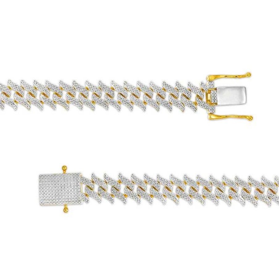 Banter 1 Ct. T.W. Diamond Spike Link Necklace In Sterling Silver With 14K Gold Plate - 18" Necklaces