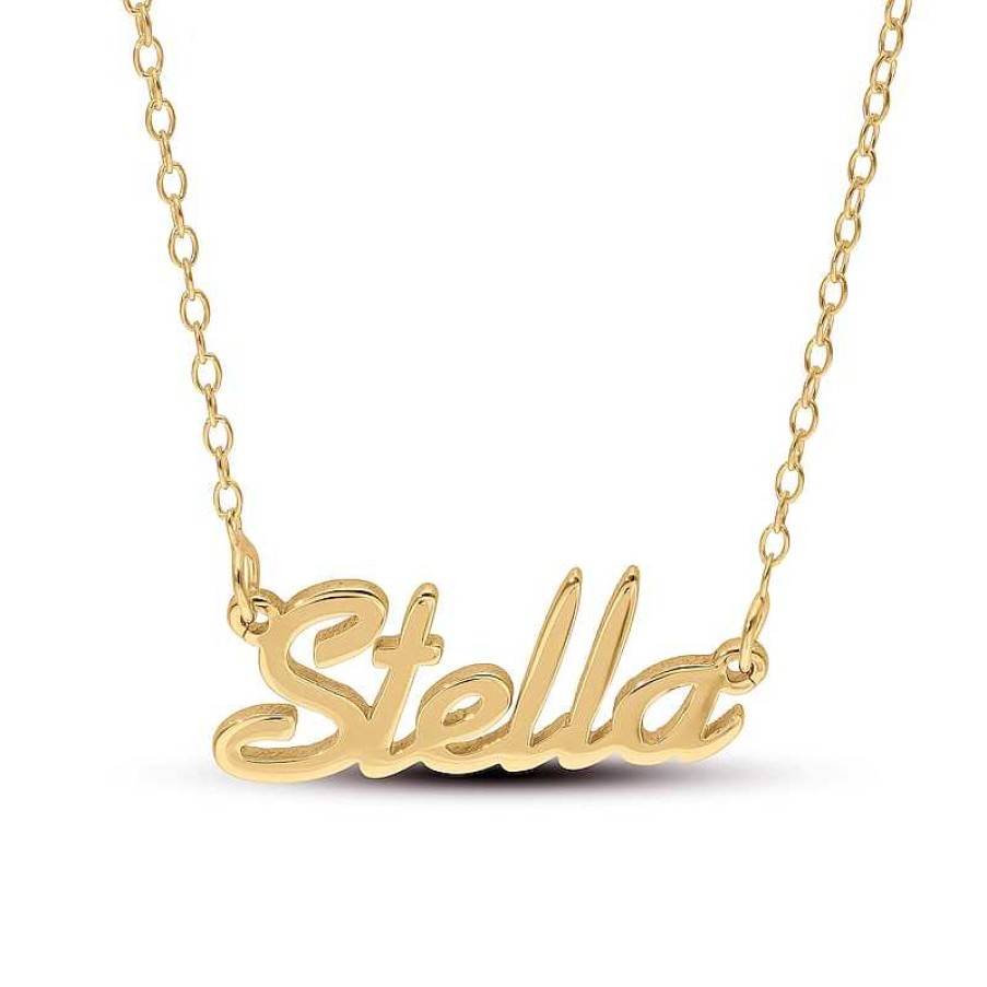 Banter 14K Gold Plated Script Name Rolo Chain Necklaces