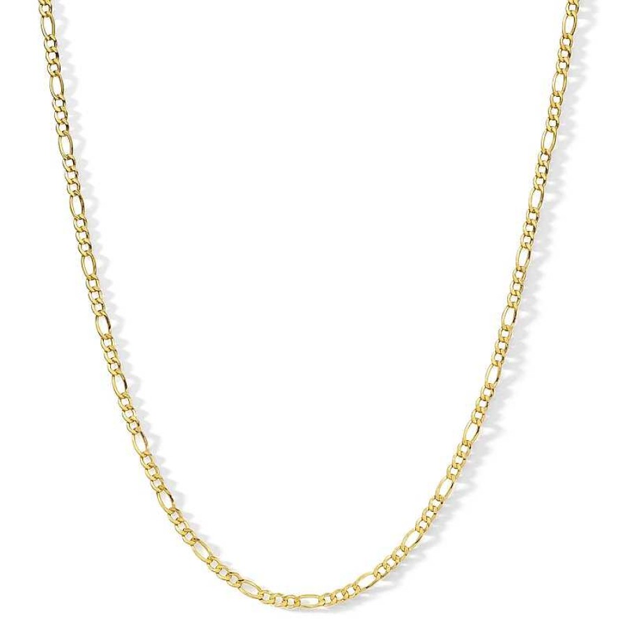 Banter 2.15Mm Figaro Chain Necklace 14K Hollow Gold Bonded Sterling Silver - 20" Necklaces