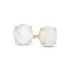 Banter Child'S 4Mm Simulated Opal Solitaire Stud Earrings In 14K Gold Earrings