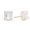 Banter 8Mm Princess-Cut Cubic Zirconia Solitaire Stud Earrings In 10K Gold Earrings