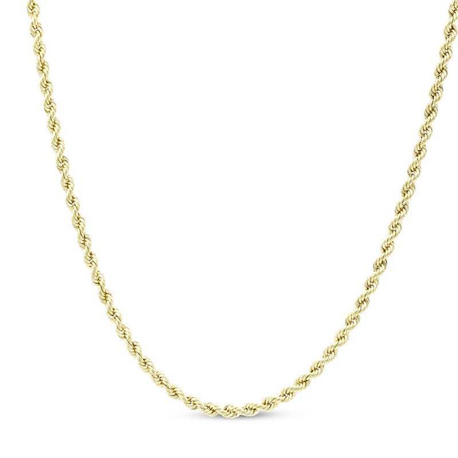 Banter 016 Gauge Rope Chain Necklace In 10K Hollow Gold - 26" Necklaces