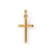 Banter Polished Cross Necklace Charm In 10K Stamp Hollow Gold Charms