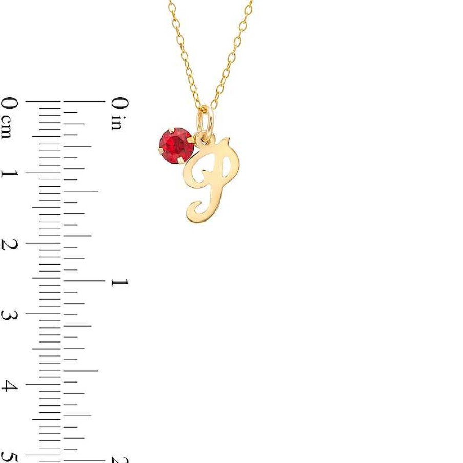 Banter Birthstone Initial Necklace In 10K Gold - 18 In. Necklaces