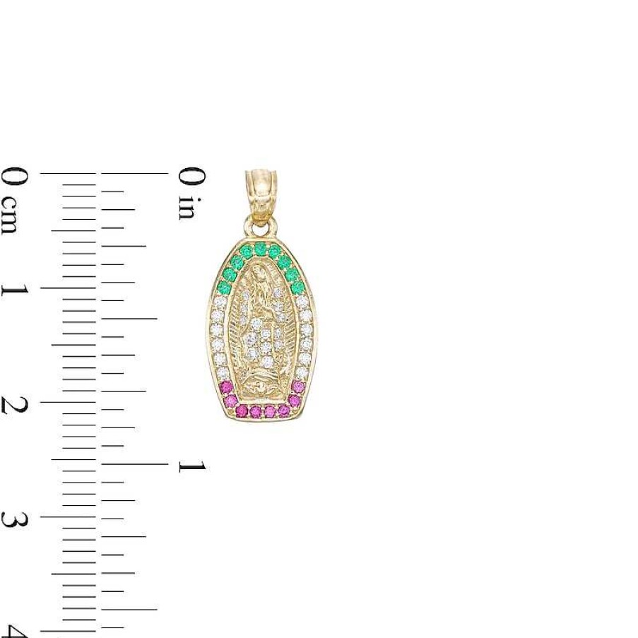 Banter Cubic Zirconia Our Lady Of Guadalupe Necklace Charm In 10K Gold Charms