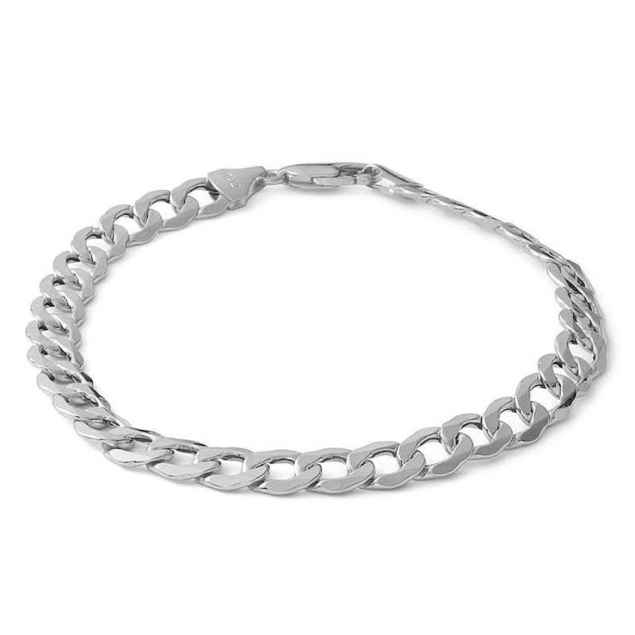 Banter 10K Hollow White Gold Curb Chain Bracelet - 8.5" Bracelets