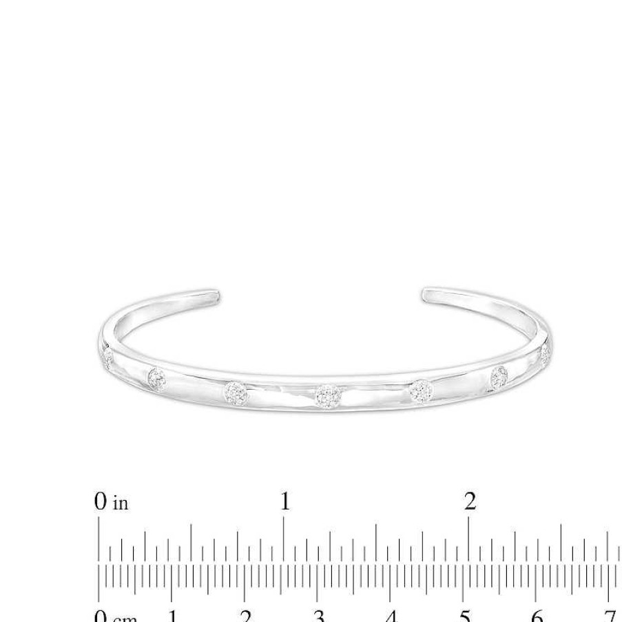 Banter 1/10 Ct. T.W. Diamond Bangle Bracelet In Sterling Silver Bracelets