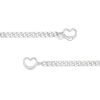 Banter Made In Italy Diamond-Cut Pav Interlocking Heart Curb Chain Bracelet In Solid Sterling Silver - 7.5" Bracelets