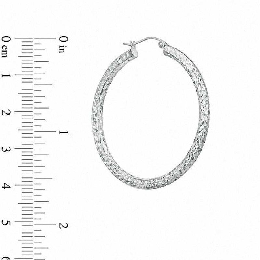 Banter 40Mm Diamond-Cut Hoop Earrings In Sterling Silver Earrings