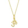 Banter 1/20 Ct. T.W. Diamond Om Necklace In Sterling Silver With 14K Gold Plate - 18" Necklaces