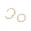 Banter 1/10 Ct. T.W. Diamond Triple Row 8.35Mm Huggie Hoop Earrings In 10K Gold Earrings