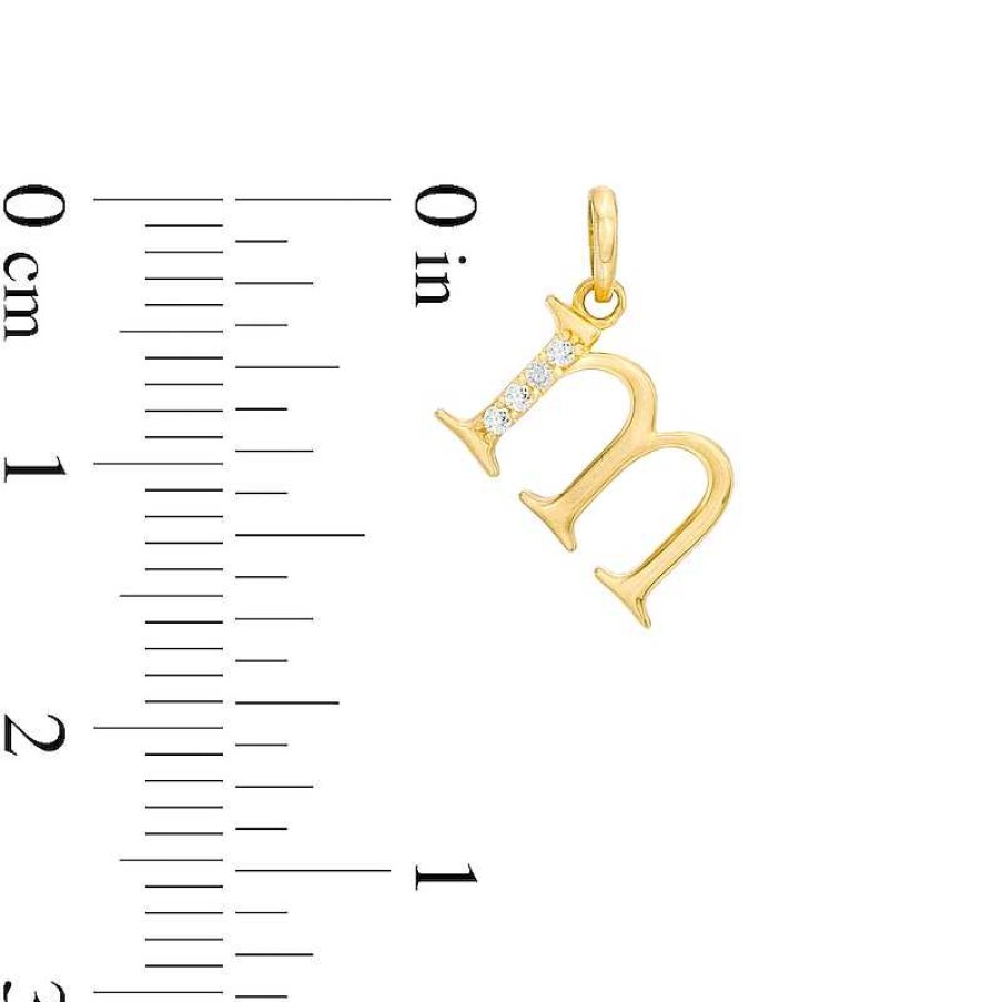 Banter Child'S Cubic Zirconia Lowercase "M" Initial Necklace Charm In 10K Gold Charms