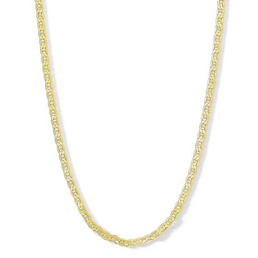 Banter 3.2Mm Mariner Chain Necklace In 10K Gold Bonded Semi-Solid Sterling Silver - 22" Necklaces