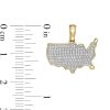 Banter 1/6 Ct. T.W. Diamond Pav United States Of America Necklace Charm In 10K Gold Charms