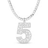 Banter Single Number Curb Chain Necklace In Sterling Silver - 18" Necklaces