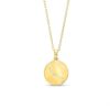 Banter Diamond Accent Aries Zodiac Disc Necklace In Sterling Silver With 14K Gold Plate - 18" Necklaces