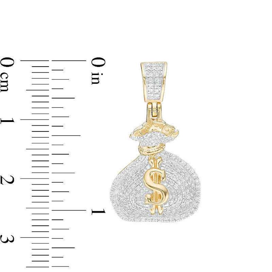 Banter 1/3 Ct. T.W. Diamond Money Bag Necklace Charm In 10K Gold Charms