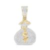 Banter 1/3 Ct. T.W. Diamond Money Bag Necklace Charm In 10K Gold Charms