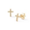 Banter 1/20 Ct. T.W. Diamond Cross Stud Earrings In 10K Gold Earrings