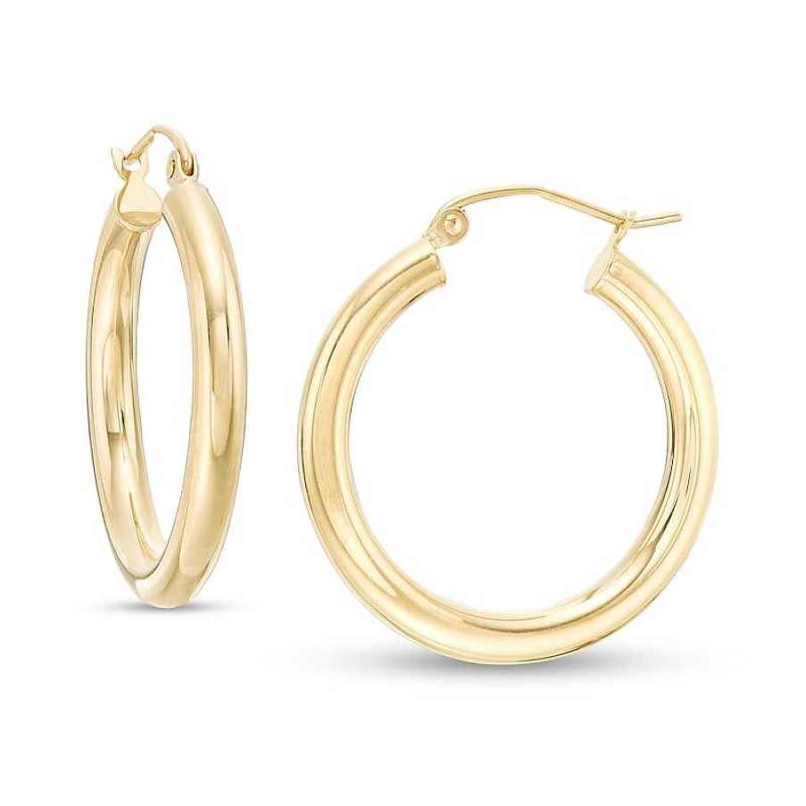 Banter 25Mm Hoop Earrings In 14K Tube Hollow Gold Earrings