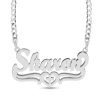 Banter Sterling Silver Cross Heart Nameplate Necklace Necklaces