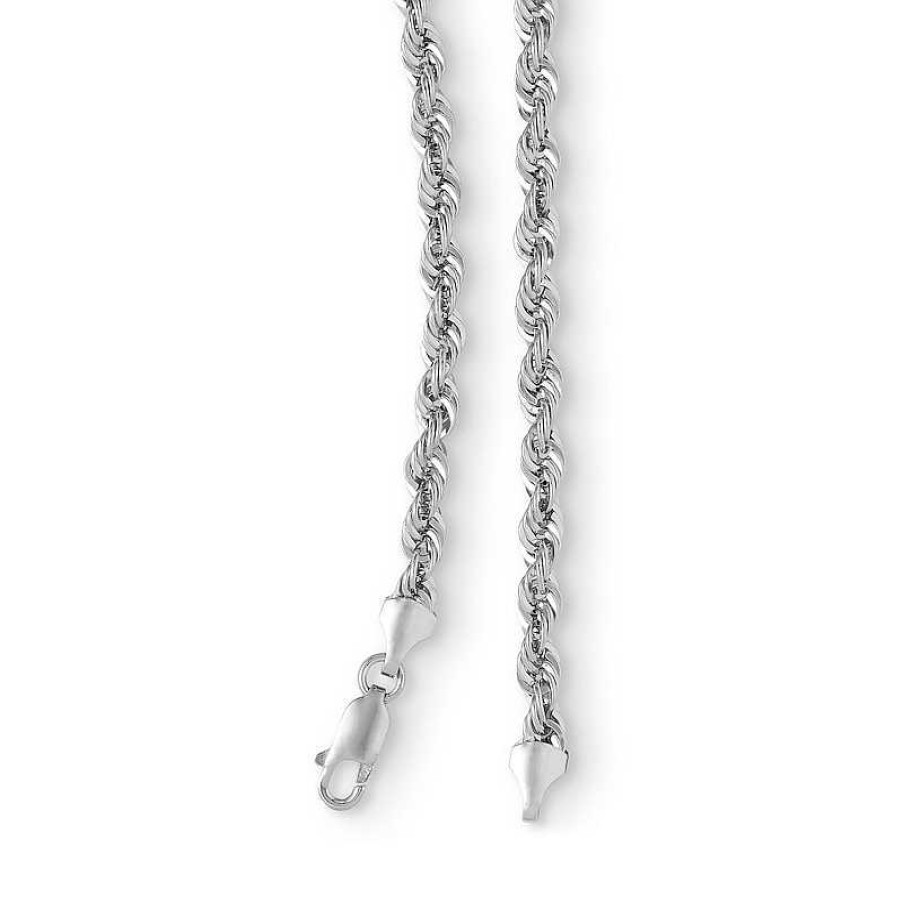 Banter 10K Hollow White Gold Rope Chain - 24" Necklaces