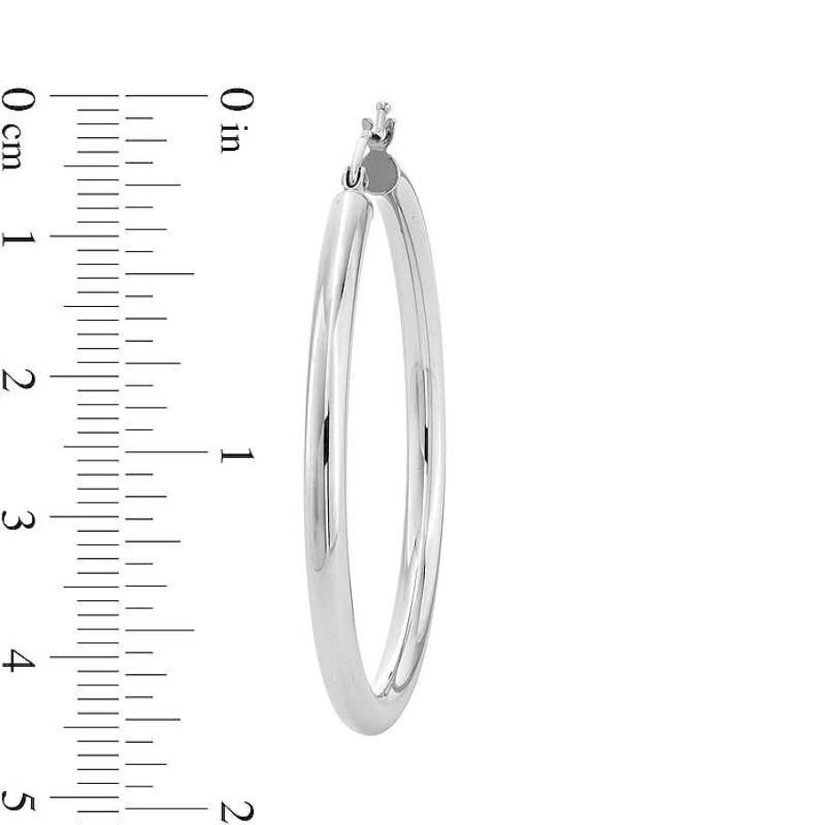 Banter 40Mm Polished Hoop Earrings In Sterling Silver Earrings