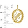 Banter Garland Wreath Frame Taurus Necklace Charm In 10K Gold Casting Solid Charms