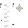 Banter 10K Solid Gold 1/10 Ct. T.W. Diamond Square Studs Earrings