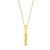 Banter Engravable Four Sided Bar Personalized Necklace In Sterling Silver With 14K Gold Plate Necklaces