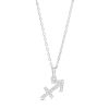 Banter Cubic Zirconia Dainty Sagittarius Symbol Pendant Necklace In Solid Sterling Silver Necklaces