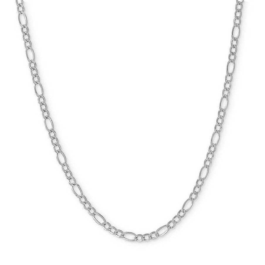 Banter 10K Hollow White Gold Figaro Chain - 16" Necklaces