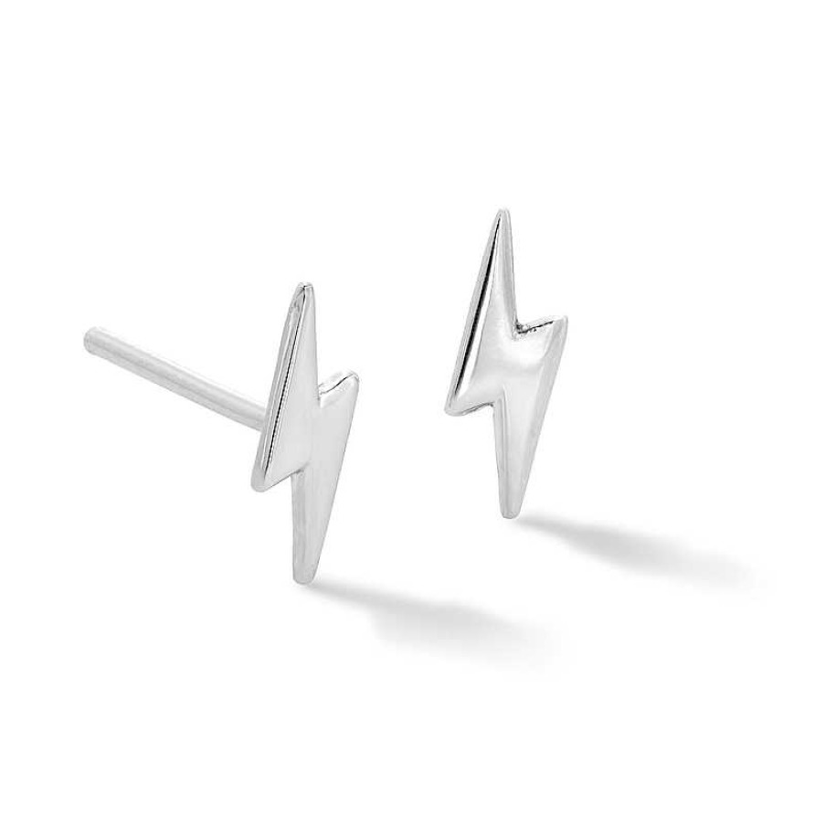 Banter Lightning Bolt Stud Earrings In Sterling Silver Earrings