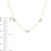 Banter Oval Cubic Zirconia Three Stone Station Necklace In 18K Gold Over Silver Necklaces