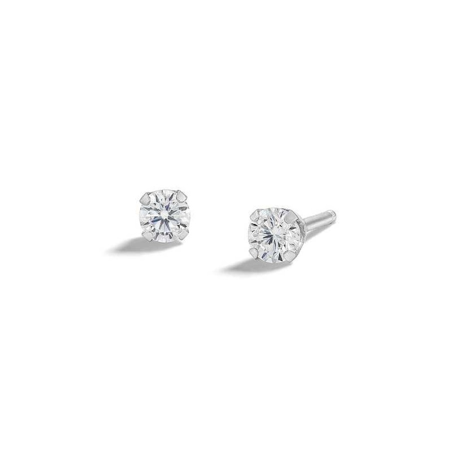 Banter Platinum Cz 3Mm Piercing Studs Earrings