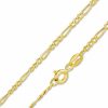 Banter Child'S 050 Gauge Hollow Figaro Chain Necklace In 10K Hollow Gold - 13" Necklaces