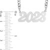 Banter Personalized Script Number Curb Chain Necklace In Sterling Silver - 18" Necklaces