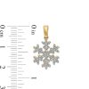 Banter 1/8 Ct. T.W. Diamond Pav Snowflake Solid Necklace Charm In 10K Gold Charms