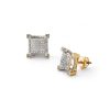 Banter 1/5 Ct. T.W. Composite Diamond Square Frame Stud Earrings In 10K Gold Earrings