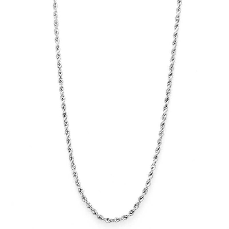 Banter 10K Hollow White Gold Rope Chain - 20" Necklaces